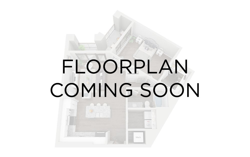 Carriage Home - 1 bedroom floorplan layout with 1 bathroom and 822 square feet